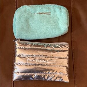 MAC Cosmetic Bags | Silver | Mint